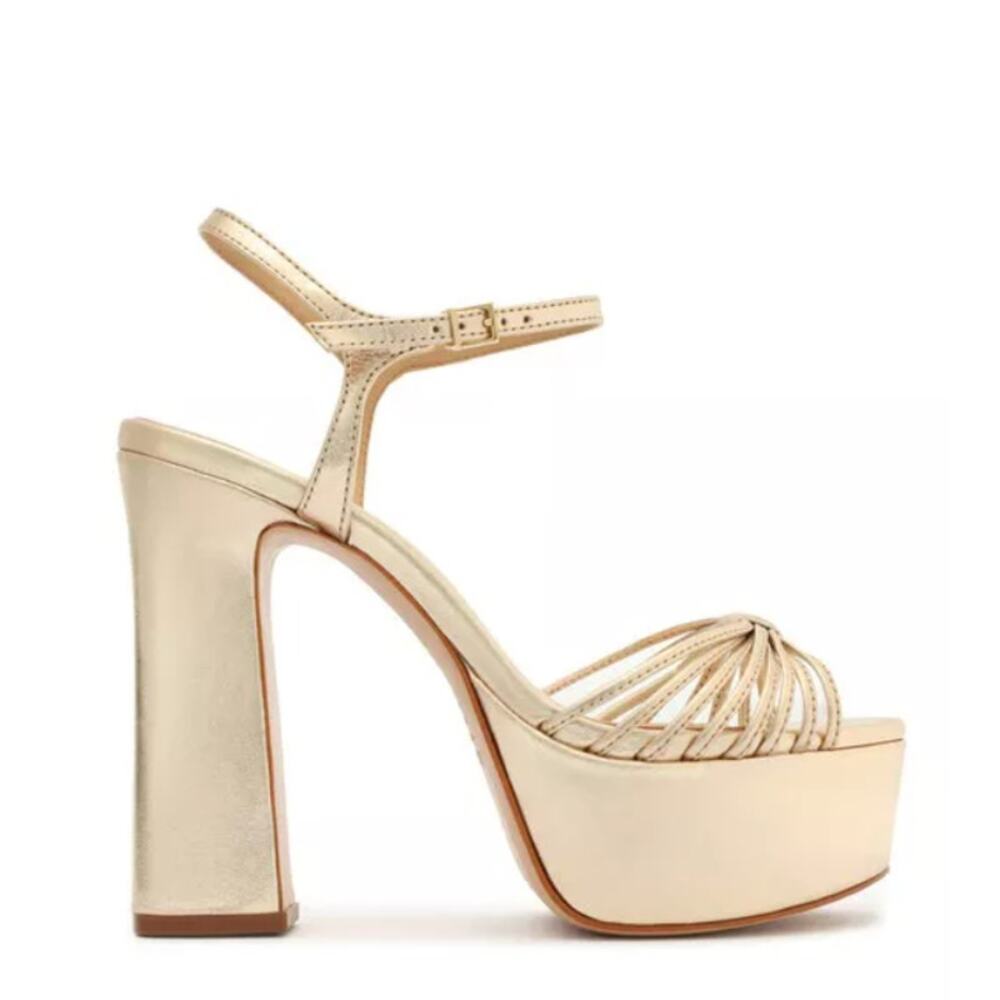 SCHUTZ Gold Platform Heels